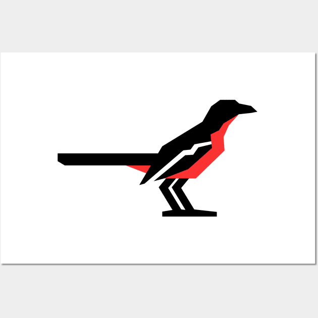 Graphic Nature - Crimson-Breasted-Shrike Wall Art by AnthonyZed